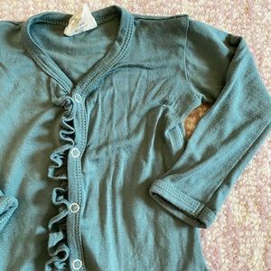 SpearmintLOVE Teal Ruffle Sleeper